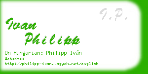 ivan philipp business card